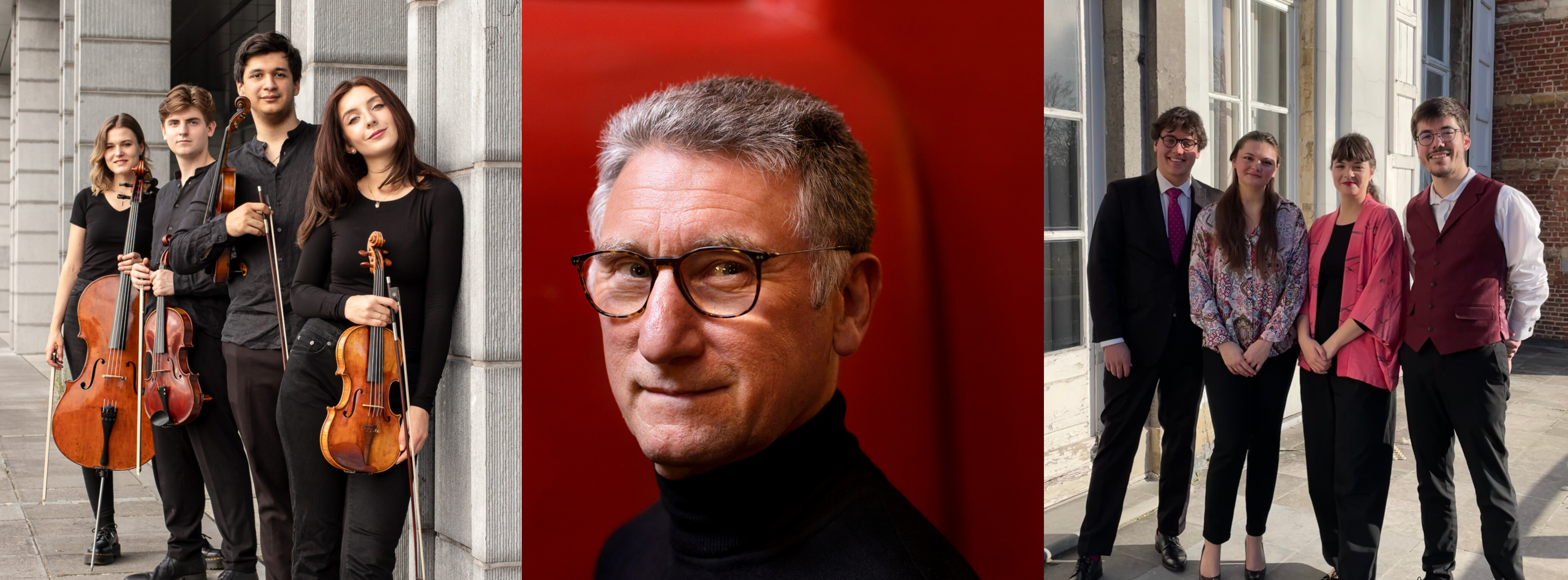 Foto der Quartette und von Dirk Van de Moortel